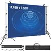 VEVOR Supporto Fondale Fotografico 2900 x 3500mm Kit Supporto per Sfondo Fotografico Regolabile 6 Morsetti Borsa Trasporto, Supporto per Sfondo Fotografico in Studio Fotografia in Acciaio al Carbonio