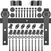 VEVOR Kit Attrezzo di Binario per Porta Scorrevole Capacità di Carico Max.150kg in Acciaio al Carbonio 396 cm Set di guida ferramenta Scorrevole per