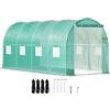 VEVOR Serra da Giardino per Piante a Tunnel Impermeabile con 8 Finestre e Porte 4,6 x 2,1 x 2,1m, Serra a Tunnel da Esterno Impermeabile in Acciaio Zincato Copertura PE 16,9 kg, Serra a Tunnel Verde