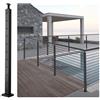 VEVOR Palo per Ringhiera per Cavi, Palo per Ringhiera Angolare in Acciaio a Forma di L con Foro a L, 10 Fori Preforati, Acciaio Inox, 91,4x2,5x5 cm, 1JZLGZHS9142UYBR4V0