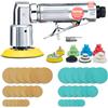 VEVOR Mini Levigatrice Pneumatica 25/50/76 mm Kit Levigatrice Orbitale ad Aria Compressa Velocità 15000 Giri/min, Kit Levigatrice per Carrozzeria 58 Pezzi, Mini Lucidatrice Orbitale ad Aria Compressa