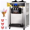 VEVOR Gelatiera da Banco, Macchina per Gelato Soft da 22-30 L/ora, Gelatiera Commerciale a 3 Gusti con Accessori Completi, Utilizzo per Gelato Soft