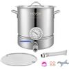 VEVOR Fermentatore a Secchio per Birra Artigianale Uso Domestico in Acciaio Inossidabile Capienza 19 Litri Doppia Filtrazione, Kit Fermentazione per Birra con Termometro, Pentola Fermentatore Birra
