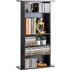 VEVOR Armadietto Portaoggetti Multimediale, Ripiano 5 Strati, Può Contenere Fino a 240 CD, Fipiani Regolabili Protegge Organizza Collezioni di Musica, Film,Videogiochi Cimeli, Colore Caffè Espresso