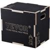 VEVOR Scatola Pliometrica 3 in 1 Jump Box Fitness Crossfit Legno Antiscivolo Altezza 40/35/30 cm Carico 204 kg per Allenamento Pliometrico Step-up Push-up Squat Home Gym