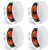 VEVOR Altoparlanti da Soffitto 205 mm, 100 Watt, Sistema di Altoparlanti da Incasso a Soffitto da Parete con Ompedenza 8Ω Sensibilità 89dB, per Casa Cucina Soggiorno Esterne Coperte 4 Pezzi