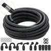 VEVOR 6AN Kit Tubo Carburante, Kit Tubo Carburante da 20 FT, Kit Raccordi Estremità Tubo Carburante in Nylon da 0,34" in Acciaio Inox per Olio/Gas/Diesel, con Kit Adattatore Raccordo 12 Pezzi, Nero