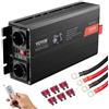 VEVOR Convertitore di Potenza a Onda Sinusoidale Pura, Convertitore di Potenza da 2000 W CC da 12 V a CA 230 V Display LCD e Telecomando per Apparecchiature Domestiche di Medie Dimensioni