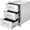 VEVOR Cassetto da incasso in acciaio inox a 3 livelli 40 x 45 x 55 cm
