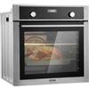 VEVOR Forno da Parete Singola, Forno Elettrico da Incasso con 9 Funzioni di Cottura, Forno Elettrico a Parete, Riscaldamento max. 200°C, Forno Elettrico da 3550W Griglia Teglia da Forno, Cucina