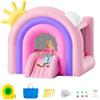 VEVOR Castello Gonfiabile, Trampolino per Casetta da Gioco per Interni/Esterni, Castello Gonfiabile per Bambini con Ventilatore, Scivolo, Borsa di Stoccaggio, Castello Gonfiabile 280x230x230 cm