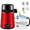 VEVOR Distillatore d'Acqua Volume della Canna 4L, Distillatore per Purificazione dell'Acqua 1 L/H 750 W con Contenitore in Vetro, per Cucina Uffici, Laboratori, Ospedali, Cliniche Dentistiche, ecc.