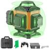 VEVOR Livella Laser Raggio max. 30m Livella Laser 360° x 4 Linee Trasversali Verdi Modalità Manuale Autolivellamento Lunghezza d'Onda Laser 520nm ± 10nm Precisione tra 0,28cm - 10m, Livella Laser