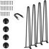 VEVOR Gambe per Tavolo da 4 Pezzi Gambe a Forcina, Kit di Gambe per Scrivania Lunghezza 710mm in Acciaio Capacità Carico max. 408kg, Set di Gambe 4 Pezzi Regolabili per Mobili Tavolo da Casa Ufficio