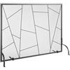 VEVOR Schermo Parascintille Nero per Caminetto 1 Pannello Schermo per Stufa da 90,6x72 cm, Parascintille per Camino Stufa di Soggiorno Decorazione d'Interni, Pannello Parascintille per Camino Stufa