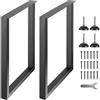 VEVOR Gambe per Tavolo Quadrate da 2 Pezzi con Piastra di Montaggio, Kit di Gambe per Scrivania Lunghezza 71 cm in Acciaio Capacità Carico max. 454 kg, Gambe per Mobili per Tavolo da Casa Ufficio