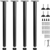 VEVOR Gambe per Tavolo da 4 Pezzi con Piastra di Montaggio, Kit di Gambe per Scrivania Lunghezza 711,2mm in Acciaio Capacità Carico max. 544kg, Set di Gambe Regolabili per Mobili Tavolo Casa Ufficio