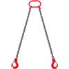 VEVOR Imbracatura a catena di sollevamento a 2 gambe con ganci, 8 mm x 150 cm, Capacità carico sicura 2993 kg, Grado 80 per carrello elevatore, Paranco a motore, Banchina, Cantiere, Fabbrica
