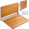 VEVOR Sedile per Doccia Pieghevole in Teak 530 x 48 x 406 mm Panca per Doccia Pieghevole a Parete con Capacità 226,8 kg Sedia da Doccia Pieghevole Salva Spazio, per Anziani Donne Incinte Bambini