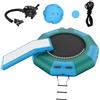VEVOR Trampolino Acquatico Gonfiabile, Trampolino Acquatico 310x60 cm, Piattaforma da Nuoto Portatile con Scivolo, Scaletta a 3 Gradini e Pompa ad Aria, Rete Elastica Galleggiante per Bambini