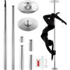 VEVOR Barra Asta da Ballo Professionale, Asta da Ballo Statica Rotante, Kit Asta Danza Verticale, Rimovibile e Portatile, Robusta Asta in Acciaio Inox 45 mm, Regolabile in Altezza, per Palestra
