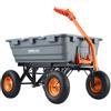 VEVOR Carrello Ribaltabile, Carrello Ribaltabile Giardino in Poly Telaio in Acciaio Facile da Montare, Carro Maniglia Convertibile 2 in 1, Carriola Utilitaria Capacità 680,39 kg, Pneumatici 330 mm