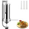 VEVOR Insaccatrice Manuale Verticale per Salsiccia Morsetto Tavolo Acciaio Inox 3L, Macchina per Insaccare Salsicce Manuale da Tavolo Capienza 3L in Acciaio Inossidabile 3 Tubi di Riempimento Inclusi