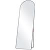 VEVOR Specchio ad Arco a Figura Intera 1650 x 558 mm Grande Specchio da Terra Appeso a Parete con Supporto Telaio in Lega di Alluminio, Specchio da Toeletta a Corpo Intero per Camera da Letto, Nero