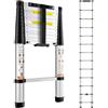 VEVOR Scala Telescopica in Alluminio Estensibile Altezza Max. 3,8m Portatile 10 kg, Scala Telescopica Allungabile in Alluminio Portatile Salva Spazio Portata Massima 170 kg per Riparazione Domestico