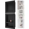 VEVOR Nicchia da Incasso per Bagno Doccia 40,64x40,64cm & 40,6x50,8cm, Nicchia da Parete 3 Spazio in Plastica XPS Impermeabile, Nicchia da Incasso a Parete per Sapone da Bagno con Mensola Colore Nero