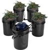 VEVOR Sistema di Coltivazione Idroponica RDWC, Kit di Gocciolamento Superiore, Coltura in Acque Profonde a Ricircolo da 20 Litri, con Pompa ad Aria, Dispositivo di Livello Acqua, per Verdure a Foglia