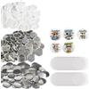 VEVOR Kit di Bottoni Badge Spille Personalizzate in Metallo Plastica Diametro 58mm 500 Pezzi Totale, Accessori di Badge Spille 500Pz, SOLO ACCESSORI SENZA MACCHINA