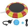 VEVOR Trampolino Acquatico Gonfiabile, Trampolino Acquatico 537x90 cm, Piattaforma da Bagno Portatile con Scaletta a 5 Gradini e Pompa ad Aria Elettrica, Rete Elastica Galleggiante per Bambini