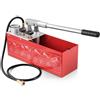 VEVOR Pompa di Prova Idrostatica, Max 25 Bar/362 PSI, Kit Tester Manuale della Pressione dell'Acqua Idraulica a Doppia Valvola con Manometro Serbatoio Acqua da 2,8 Gal, Tubo da 1,4 m