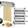 VEVOR Set di Accessori 3 Rulli Sfogliatrice di Pasta Adatto per Impastatrice KitchenAid, Set Rulli per Tagliapasta Acciaio Inox 3 Pezzi Compatibile per Robot da Cucina KitchenAid Spessore Regolabile