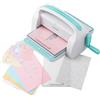 VEVOR Macchina Fustellatrice in Acciaio Portatile Pieghevole Apertura 22,3cm per Embrossare Fustellatura Goffratura, Macchina Fustellata Manuale Fai-da-te, Fustellatrice per Scrapbooking 31x38x21 cm