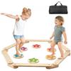 VEVOR Trave di Equilibrio Colorata Impilabile, Confezione da 6, Giocattoli Montessori per Bambini da 2 a 6 Anni, Promuove Coordinazione e Abilità Motorie, Corso di Ginnastica all'Aperto per Interni