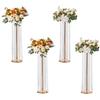 VEVOR Portafiori a Colonna 4 Pz per Matrimonio Vaso Fiori in Metallo con Decorazione di Cristallo, Centrotavola per Matrimonio Altezza circa 90 cm, Espositore Fiori per Eventi Nozze Decorazione Feste