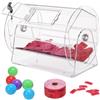 VEVOR Tamburo per gioco lotteria capienza 5000 biglietti o 200 palline, serbatoio girevole per gioco, piattaforma girevole trasparente della lotteria, scatola per giochi di lotteria