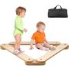 VEVOR Trave di Equilibrio Colorata Impilabile, Confezione da 3, Giocattoli Montessori per Bambini da 2 a 6 Anni, Promuove Coordinazione e Abilità Motorie, Corso di Ginnastica all'Aperto per Interni
