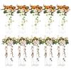 VEVOR Portafiori Cubico Colonna 10 Pz Matrimonio Vaso Fiori Materiale Trasparente Acrilico, Centrotavola per Matrimonio Altezza circa 60 cm, Espositore per Fiori per Eventi Nozze Decorazione di Feste