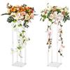 VEVOR Portafiori Cubico Colonna 2 Pz Matrimonio Vaso Fiori Materiale Trasparente Acrilico, Centrotavola per Matrimonio Altezza circa 80 cm, Espositore per Fiori per Eventi Nozze Decorazione di Feste