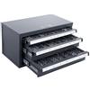 VEVOR Scatola Porta Punte Trapano 1-13 mm Cassetti Portautensili 3 Cassetti 29 Scomparti Etichettati, Dispenser per Punte 37,5x20x20 cm Impilabile Facile Identificazione Conservazione Officina Garage