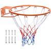 VEVOR Canestro da Basket a Parete Anello da Pallacanestro Diametro da 483mm ca. in Acciaio al Carbonio con Rete, Cerchio in Metallo da Basket a Muro per l'Allenamento di Pallacanestro Esterno Interno