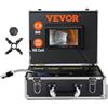VEVOR Kit Telecamera Endoscopio Sonda Pixel 1000TVL Localizzatore per Ispezione di Fognatura Schermo LCD Colorata 7 Pollici, Telecamera Ispezione Sonda Cavo da 30m per Tubi Angolazione Visiva 130°