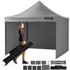 VEVOR Gazebo Tenda Pop-up Pieghevole con Pareti Laterali Rimovibili Gazebo 304,8 x 304,8 cm Portatile con Borsa a Rotelle, Tendalino Impermeabile per Eventi Feste Campeggio all'Aperto Giardino Cortile