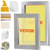 VEVOR Kit di Telaio per Stampa Serigrafica in Lega di Alluminio 2 Misure 110 Maglie Accessori per Stampa, Telaio Serigrafico 2 Pezzi per Macchina di Stampa Serigrafica Spessore 2cm Quantità Maglie 110