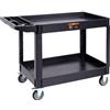 VEVOR Carrello di Servizio 116x65x85cm Carrello a Mano Multiuso 2 Ripiani Capacità Totale 250kg, Carrello a Portata con Ruote Girevoli 360° 2 Ruote con Freni, Carrello Portaoggetti da Garage Giardino