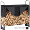 VEVOR Portalegna da Esterno per Legna da Ardere 132x36x117 cm con Copertura impermeabile 600D Oxford Legnaia Portalegna da Esterno per Camino Giardino Stoccaggio per Tronchi Interno/Esterno per Legna
