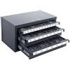 VEVOR Dispenser Cassetta per Punte da Trapano 29 Scomparti da 1,6 mm a 12,7 mm, Scatola Cassetti per Punte da Trapano 3 Cassetti per Trapano 375 x 200 x 200 mm Impilabile Conservazione da Officina Garage